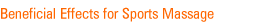 Beneficial Effects of Sports Massage
